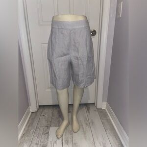 Filosophia Light Gray Linen Shorts